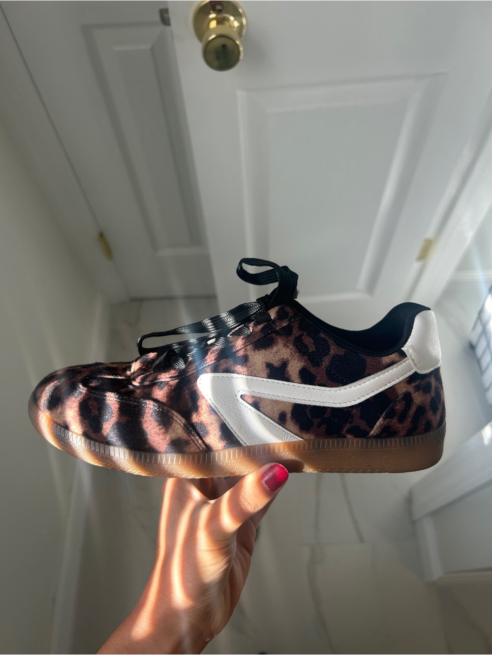 Dolce Vita Leopard Print Lace Up Sneakers Animal Print Casual Shoes